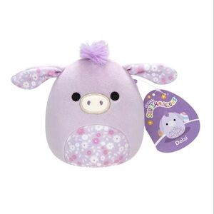Nwt 🐣 5" Floral Print Purple Donkey Easter Squishmallow